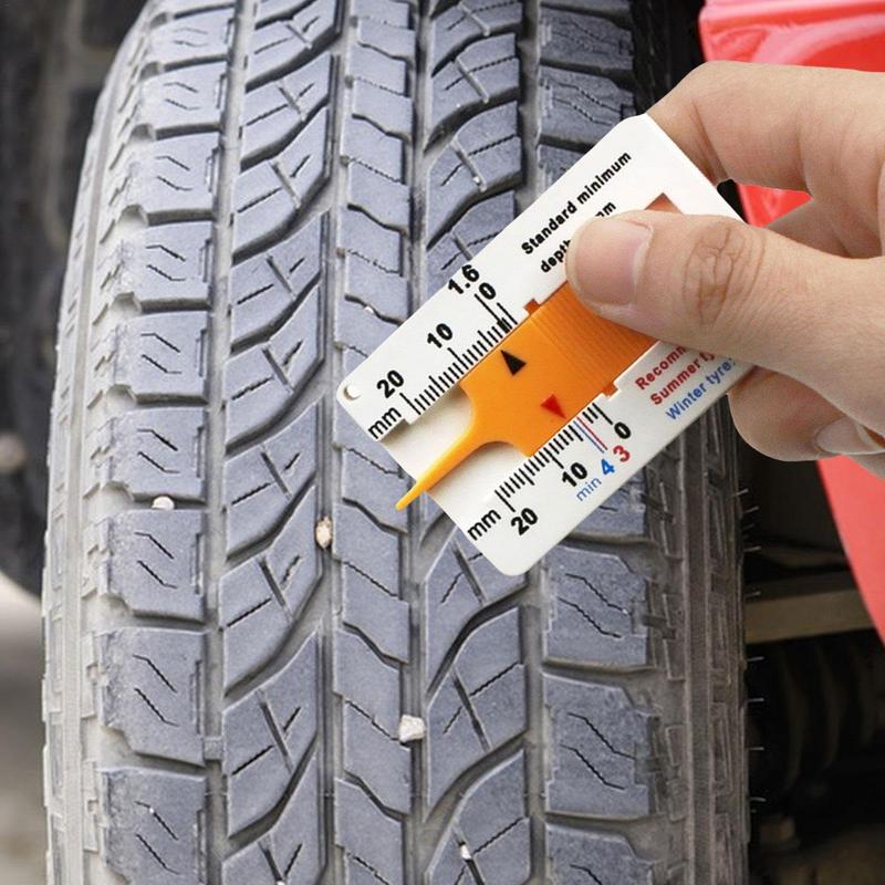 1pc 0-20mm Auto Car Tyre Tread Depthometer Depth Indicator Gauge Gage Motorcycle Trailer Van Wheel Measure Tool