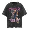 T-shirt a maniche corte lavata effetto invecchiato Giapponese Classico Dragon Ball Goku Cartone Animato Anime Oversize High Street Vintage Uomo e Donna