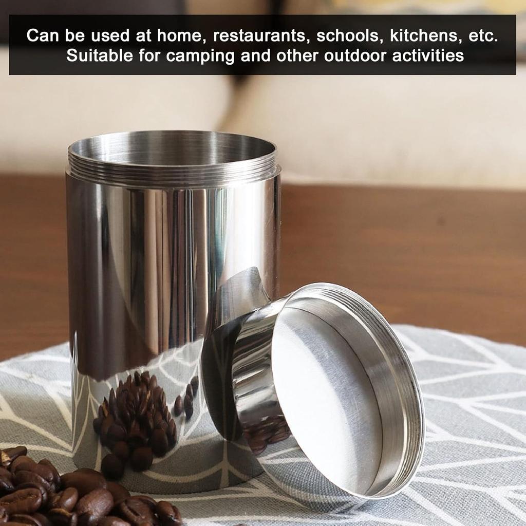Kleine Blechdose, 304 Edelstahl 14oz Behälter für Kaffee Tee Süßigkeiten, Teedosen für losen Tee Aufbewahrung mit luftdichten Deckeln zur Aufbewahrung von losem Tee