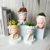 Nordic Style Resin Fairy Flower Pot - Cute Cartoon Succulent Desktop Ornament.