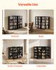 Media Storage Cabinet, 4-Tier DVD Shelf Organizer, 610 X 368 X 846 Mm Multimedia Storage Organizer for CDs, DVDs, Books, Games, CD Shelf for Living