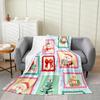 Niedliche Weihnachtsmann Flanelldecken, Weihnachtsbaum Fleecedecke, Kinder Mädchen Jungen Erwachsene Rote Schleife Lebkuchenmann Fuzzy Decken