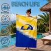 Rams Football Team Spirit Printed Microfiber Beach Towel, Soft And Absorbent, Quick-Dry, Ideal for Summer Travel, Beach Essential, Swimming Pool