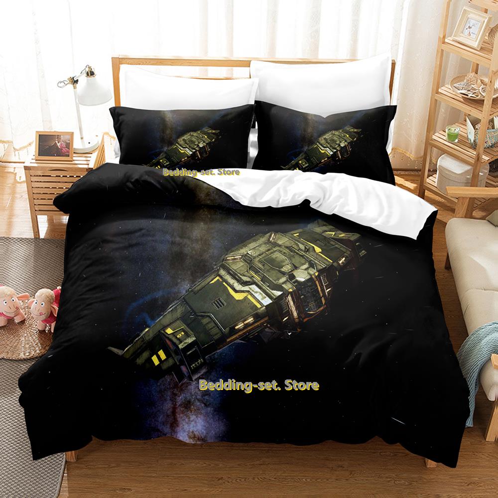 New Game Elite Dangerous Beding Set Single Twin Ful Quen King-Sized Dimensionsd Dimensions Bed Linen Set Adult People Kid Bedrom Duvetcover Sets