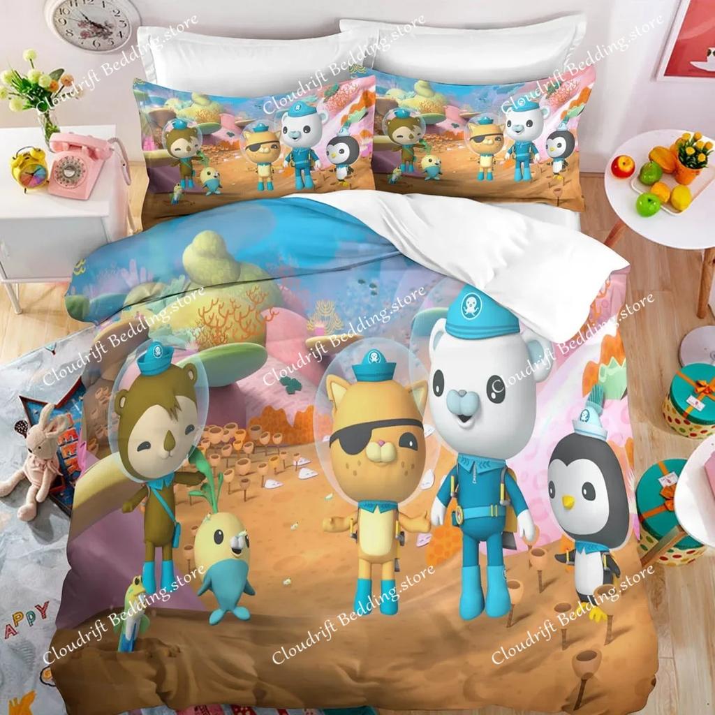 The Octonauts Barnacles 3D Printed Duvet Case Pillowcase Bedding Set Twin Full Queen King Size For Kids Bedroom Decor