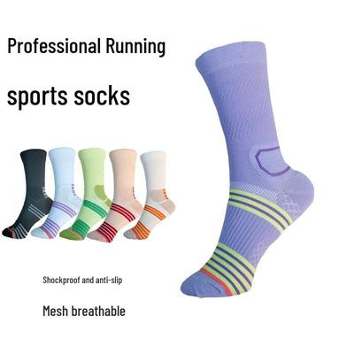 Chaussettes de sport Marathon Pro pour homme, avec semelle épaisse en éponge, pour la course à pied et le basketball, résistantes à l'usure