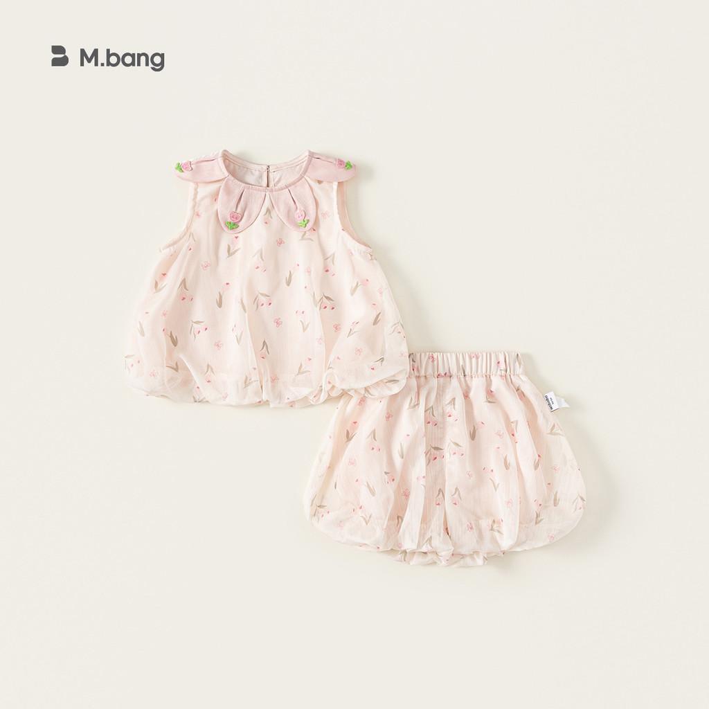 Girl Summer Flower Pattern Sleeveless Shorts Set For Kids 3 To 8 Years