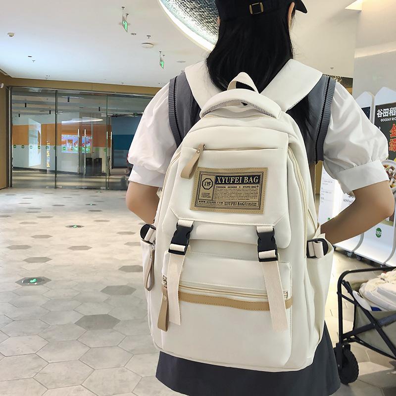 New schoolbag female college student high school student casual backpack simple large capacity boys backpack