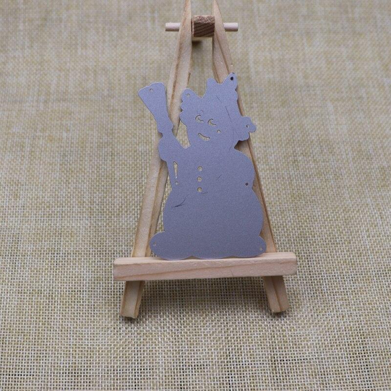 Metal Cutting Dies Christmas Snowman Broom Diy Scrapbooking Photo Album Embossing Paper Card Crafts