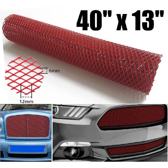 40  x13   Aluminum Grill Mesh Cover Car Auto Bumper Fender Hood Vent Grille Net