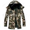 Winter Durable Camouflage Hooded Cotton Overcoat - Mid-Length, Cold-Proof, Wear-Resistant Military Jacket for Training