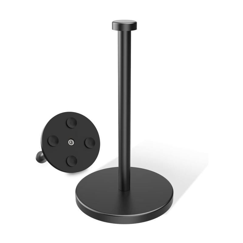 Paper Towel Holder Rack Organizer Stainless Steel Kitchen Roll Holder Countertop Roll Dispenser with Weighted Base