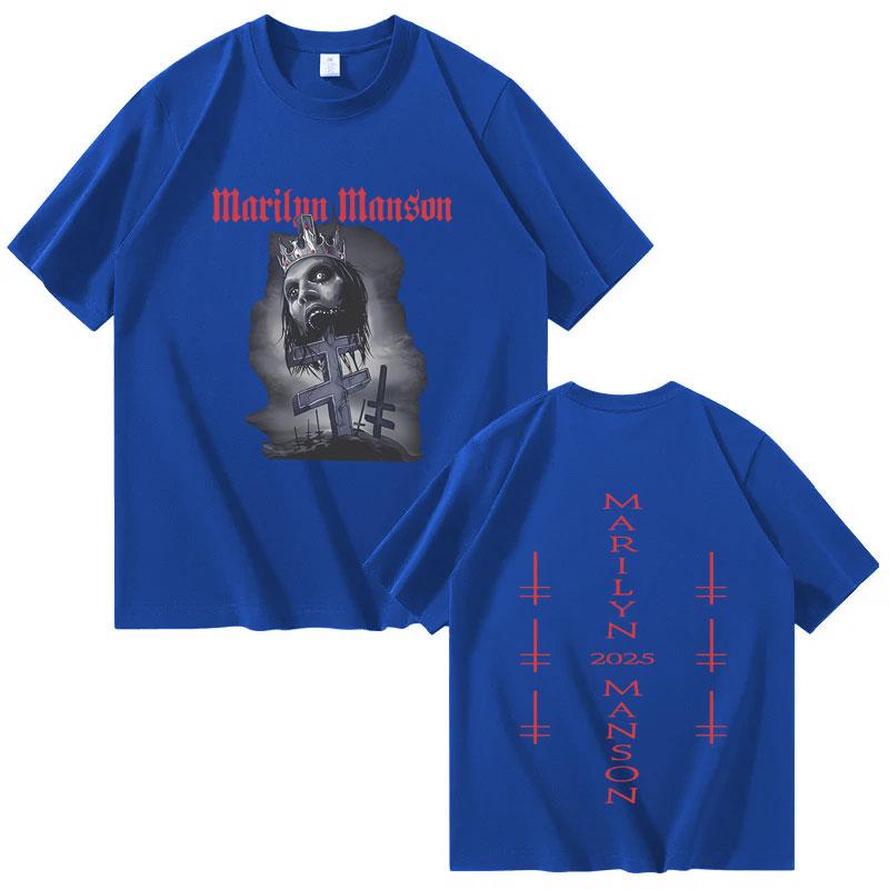 Marilyn Unisexson Harajuku Graphic 2025 Tour Hiphop Pop Fashion Trend Summer Print Pure Cotton 100 Loose Casual Tshirt