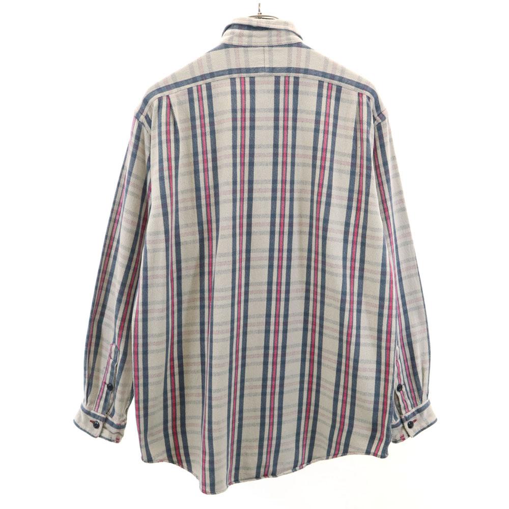 RRL 90s Initial Tag Red 3 Stars Old Long Sleeve Heavy Flannel Check Shirt Men's Used