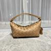 Mini Leather Lunch Bag With Zip Handwoven Design Crossbody Shoulder Women Daily Use