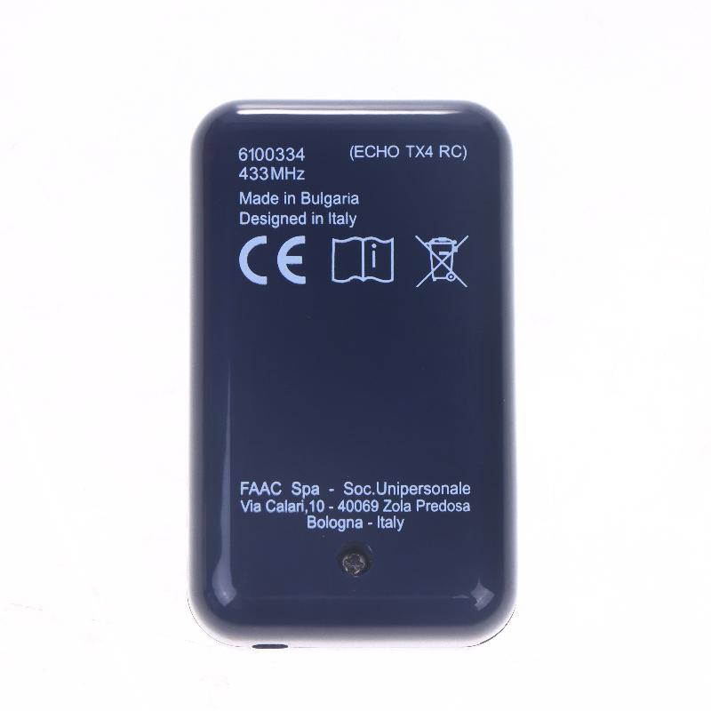 1Pcs Hand Transmitter 433Mhz For Echo Tx4 Rc 6100334 / Bravo Tx4 / Bravo Te4433H Electric Garage Door / Gate Remote Control