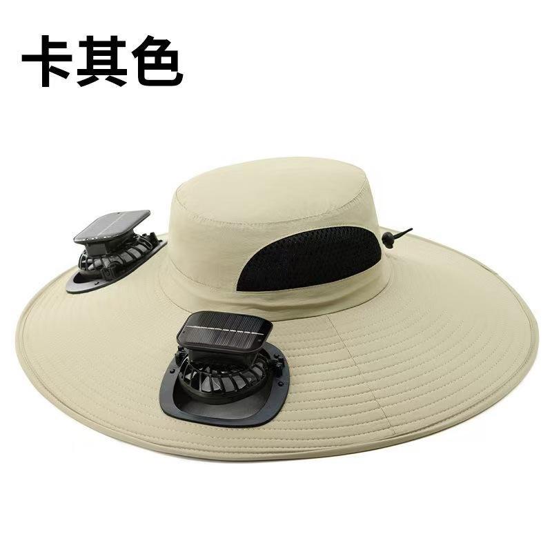 Solar Fan Hat Men's Summer Outdoor Work Fishing UV Protection Sun Protection Hat Fisherman Hat