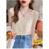 Women V-neck Spaghetti Strap Camisole Casual Solid Color Bamboo Cotton Lightweight Tank Top