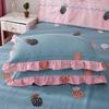 Cross-border Skin-friendly Polished Bed Skirt Three-piece Set Korean Version Lace Bed Skirt Non-slip Fixed French Lace Bedspread Princess Style