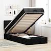 VidaXL Ottoman Bed with Mattress Black 100x200 Cm Fabric 3311603
