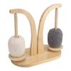 1pc Rotatable Yarn Spool Stand Holder- Hand Yarn Spinding Winder, Double Roller Yarn Rack Stand, DIY Crochet Yarn Wooden Tool
