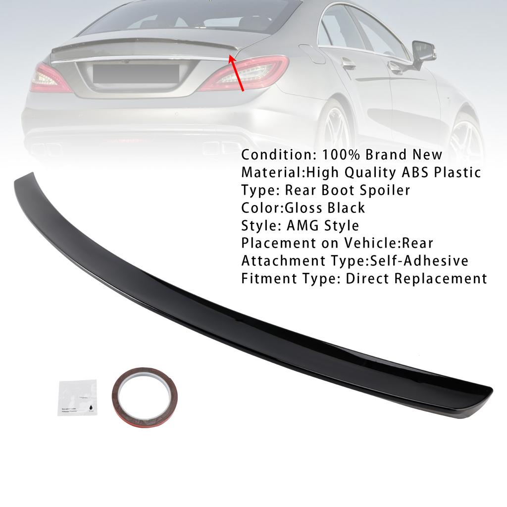 Gloss Black Rear Boot Spoiler For Mercedes-Benz CLS-Class W219 AMG Style 05-10