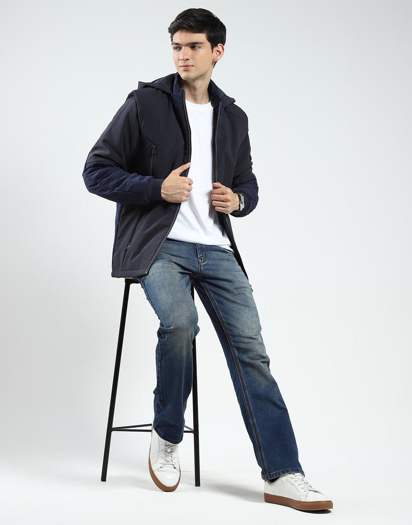 MONTE CARLO Men's Regular Fit Full Sleeves Solid Hooded Winter Jacket