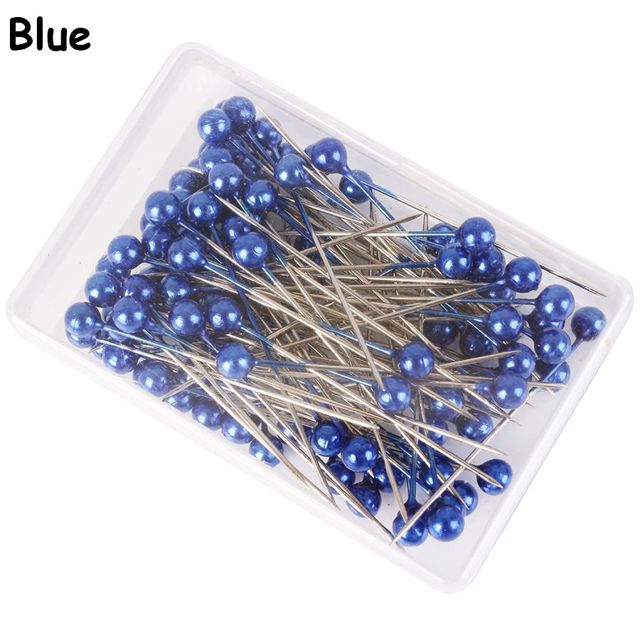 100pcs/box 3.2cm Pearl Pin Multi Colors Available DIY Handmade Clothing Positioning Needle Garment Accessory Sewing Accessories