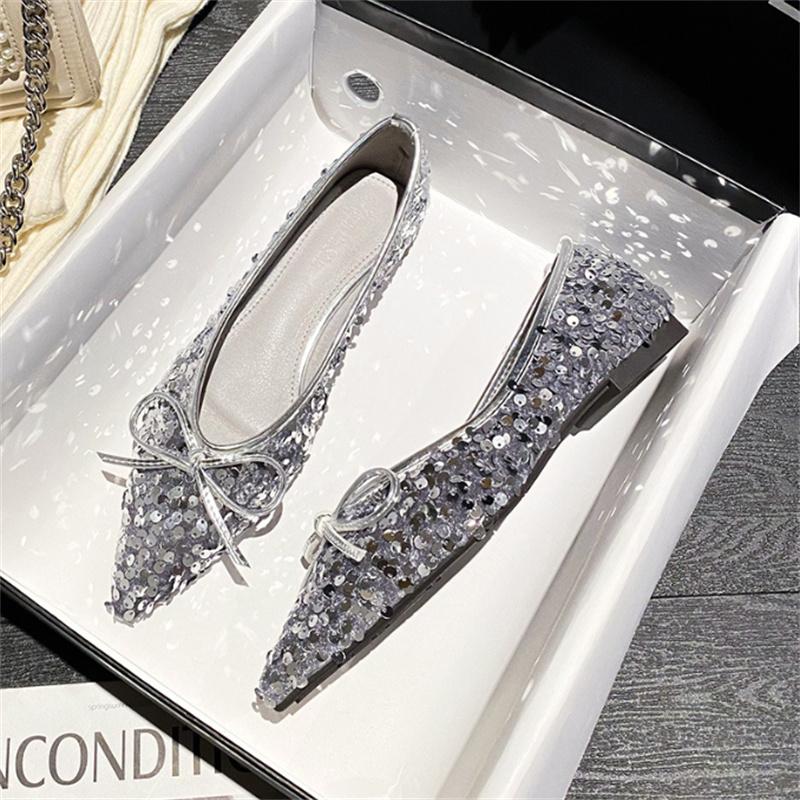 Size 34-43 Spring Autumn Women Flat Shoes Casual Fashion Pointed Toe Comfortable Non-slip Wear-resistant Simple Women's Shoes