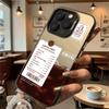 Coffee Shop Menu Receipt Design Hard Phone Case for Xiaomi Redmi Note 15 14 13 12 11 Pro Plus Shockproof Protective Cover