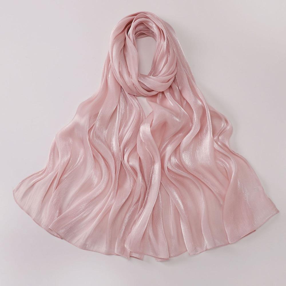 Solid Color Silk Scarf Chiffon Ramadan Long Scarf Fashion Sunscreen Headscarf  Outdoor