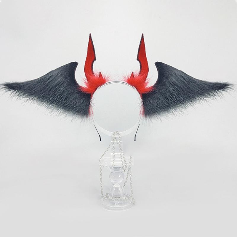 Bat Headbands Cosplay Devil Wing Hairbands Dark Headwear Makeup Washing Face Hairbands Birthday Party