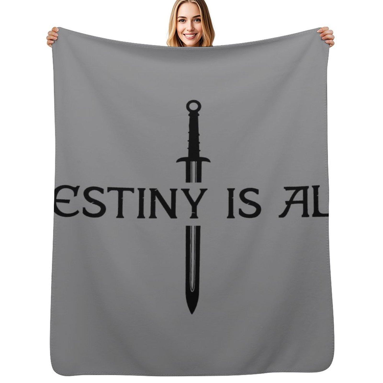 The Last Kingdom - Destiny Is All Throw Blanket All Season Lightweight Soft Blanket for Bed Size: 75*100cm, Weight: 230 GSM