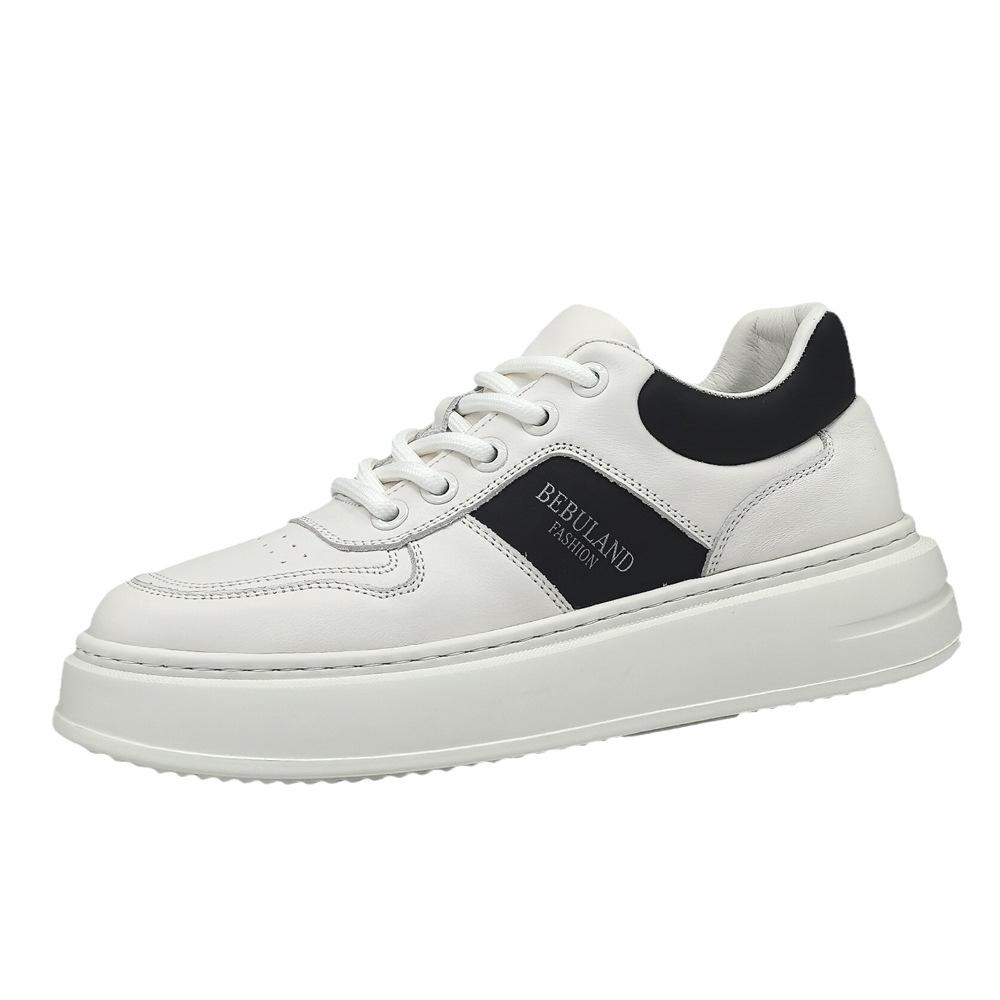 Raw Leather Sports and Leisure Shoes, White Board Shoes, Trendy Shoes, High-end Light Luxury