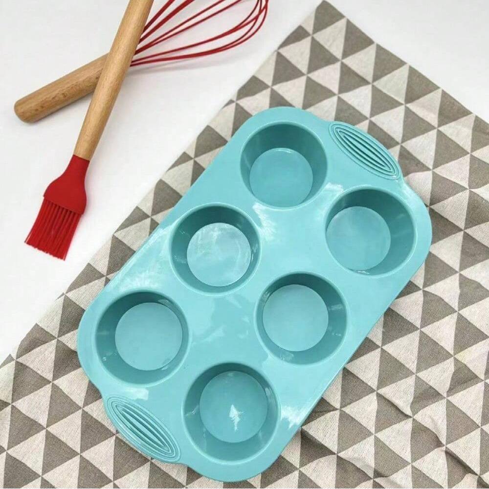 6 Holes Silicone Cake Mold Mini Muffin Cupcake Mould DIY Baking Pan Non-Stick Pudding Chocolate Dessert Tray Baking Tools