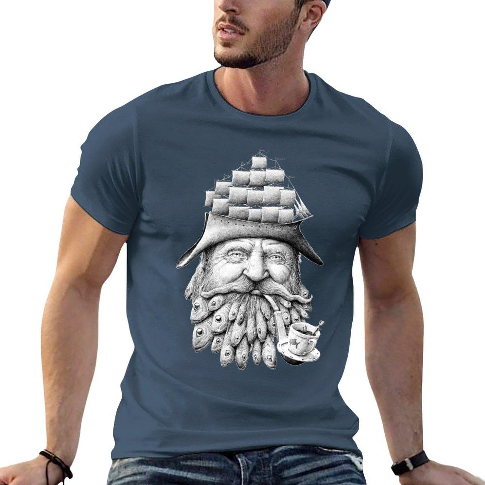 captain fishbeard T-Shirt t shirts for Unisex cotton soft t shirts for Unisex pack white cotton t shirt pack T-shirt S