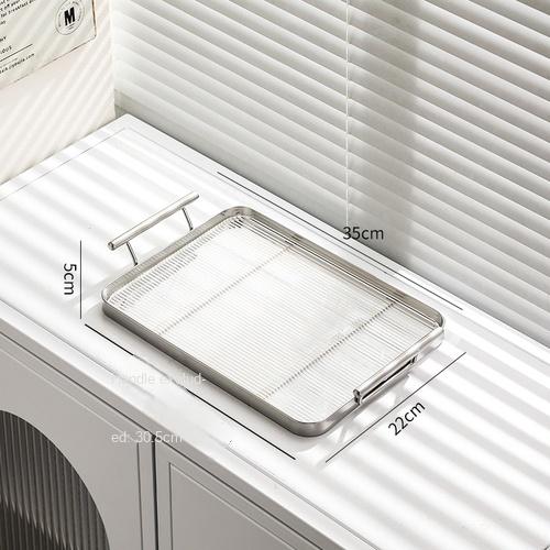 Rectangular Storage Tray Home Living Room Acrylic Key Coffee Table Storage Storage Cup Kettle Tray Home Desktop Decorative Plate