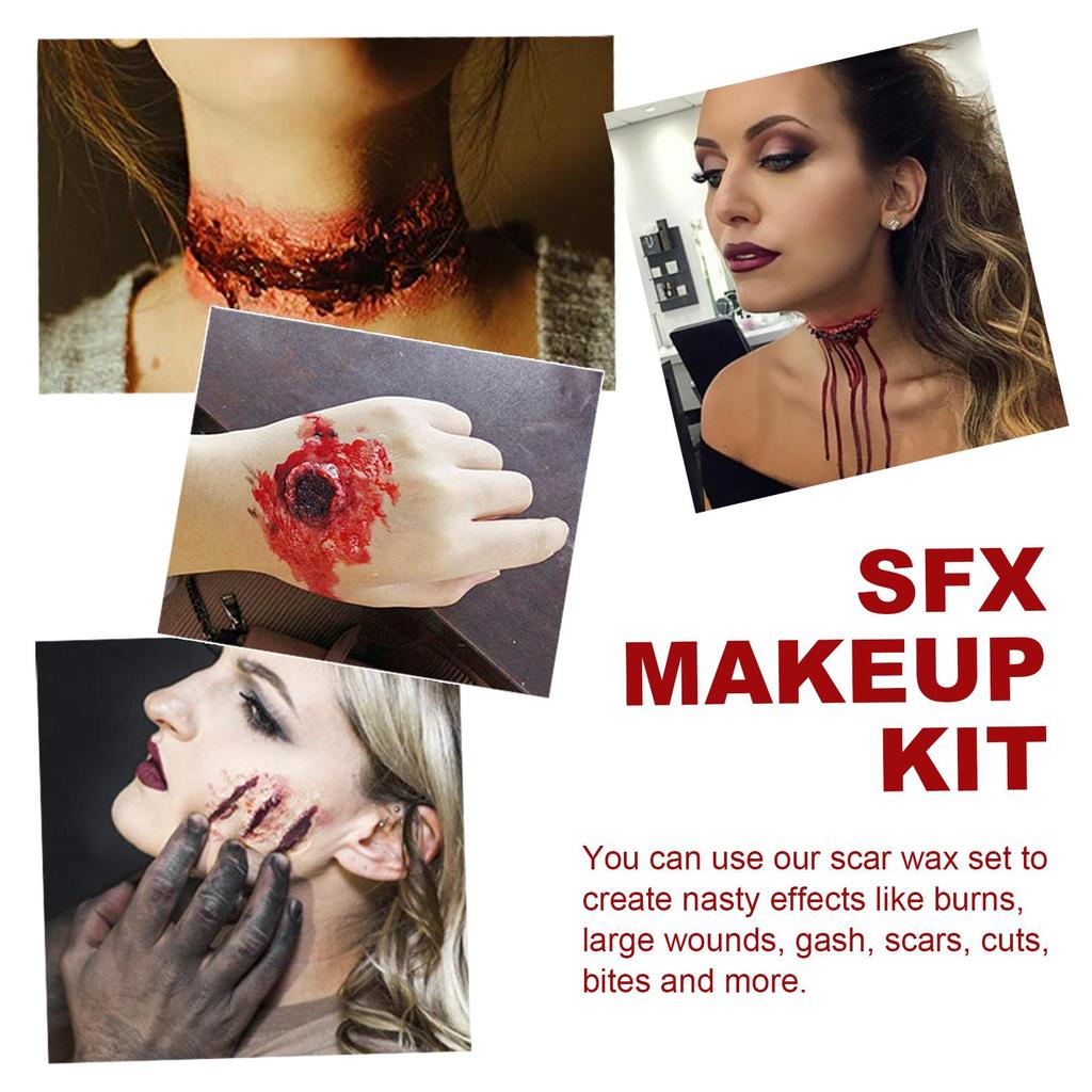 Halloweenová vosková krevní plazma - Kosmetické rekvizity, Make-up na jizvy, Halloweenská atmosféra