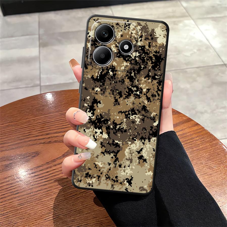 

Soft Back Phone Cover Case for Xiaomi Poco C65 F3 F4 F5 X3 X4 X5 C50 M3 M4 Pro M5 C51 Camouflage Pattern Poco X5
