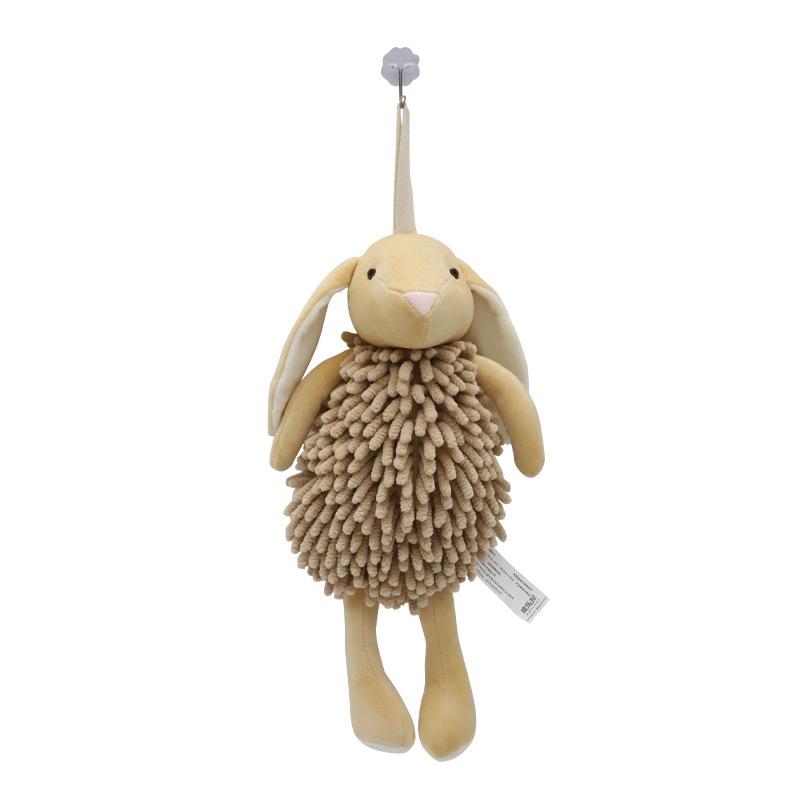 Cartoon Animal Shenier Hand Towel 2-in-1, Children and Adults Thick and Cute Hanging Hand Towel