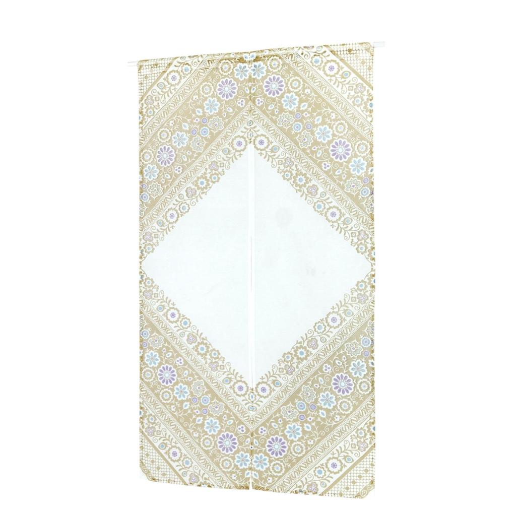 Tomo Corporation Kiyof Noren Pokojový interiérový závěs, Béžový, Dlouhý, Dělicí, Průsvitný, Dekorace, 85x150cm, 12225-870-346