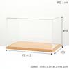 Jeantopia Acrylic Case for Figures and Miniatures, Protective Storage and Display with Wooden Base (Large)
