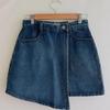 Open Run Women S ASymmetricAl Cutting Denim Skirt pAntS A Line Big Size Mini Sk