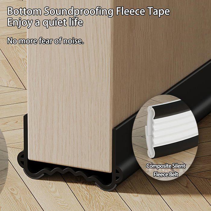 Boudin de porte isolant 100 cm - Joint bas de porte PVC anti-froid, anti-bruit, étanchéité noir