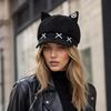 Cat Ear Winter Hat Warm Octagonal Hat Cute Beret Cap  Women