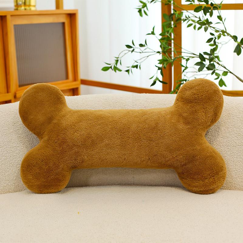 

Plush Fish Bone Pillow With Soft Pp Cotton Filling For Kids And Adults 45cm коричневий