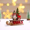 Runtowo 1Pc Christmas Wooden Sleigh Santa Claus Snowman Elk Decoration Sleigh Home Christmas DIY Decoration 2025 Christmas Gift