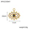 3PCS/LOT CARLIDANA Evil Eye Charms, Gold Plated Stainless Steel Zircon Pendants for DIY Jewelry Making