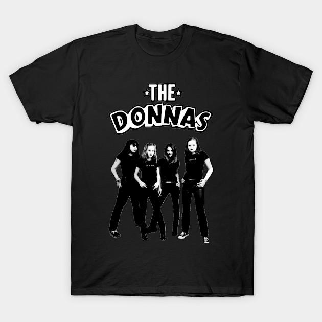 

Men Black Print T-shirt The Donnas No-Cut Transfer Paper Print Cotton Tshirt S