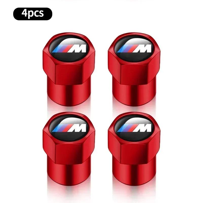 Conjunto de 4 tampas de válvula de ar de metal para pneus de carros BMW M M3 M5 F10 F30 F20 E28 E30 E34 E36 E39 E46 E91 Performance X1 X2 X5